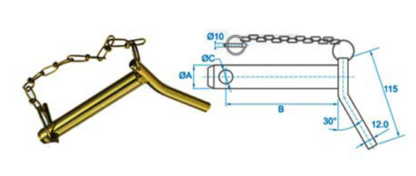 Bent Handle Hitch Pin - Image 4