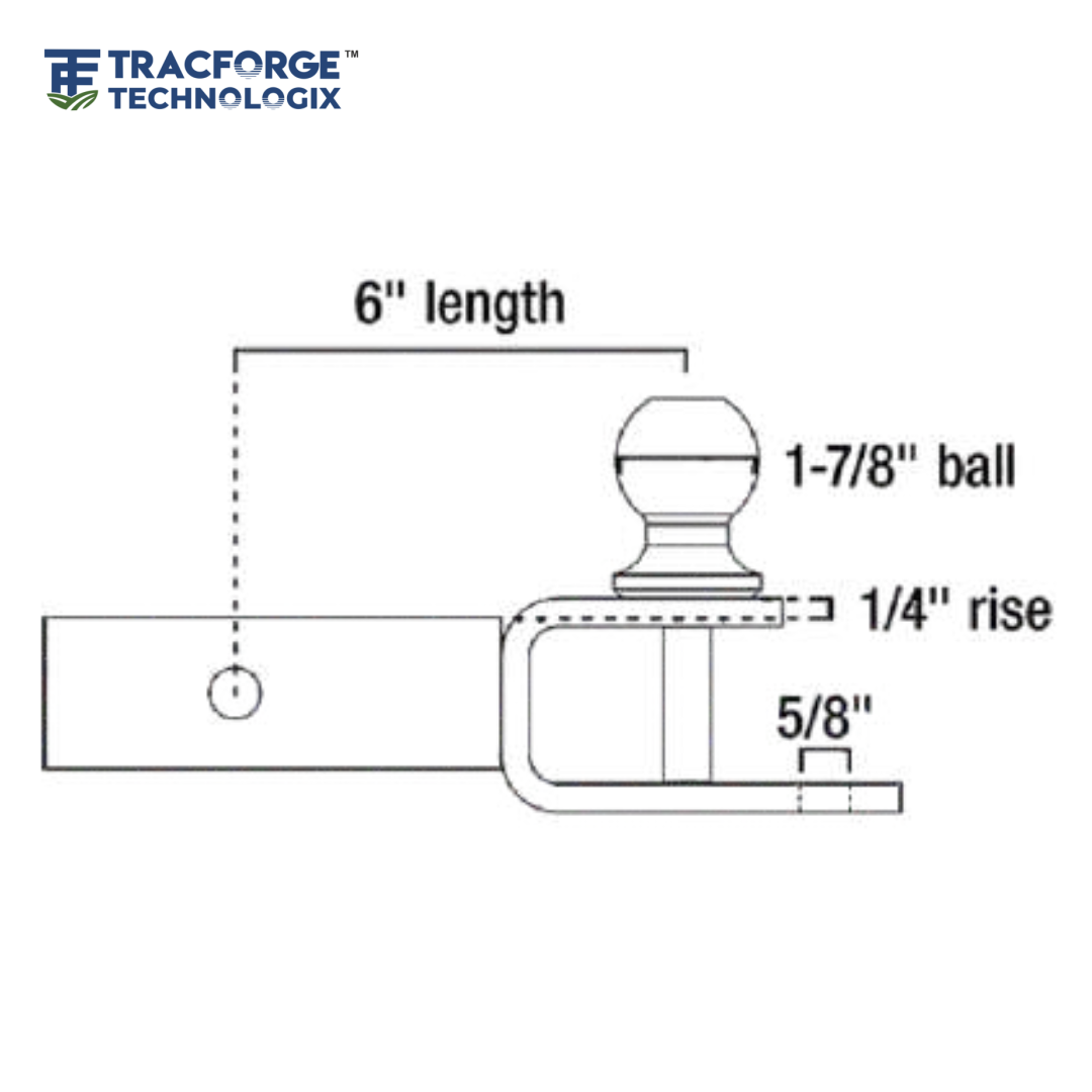 ATV Ball Mount With 2 Ball - Digram