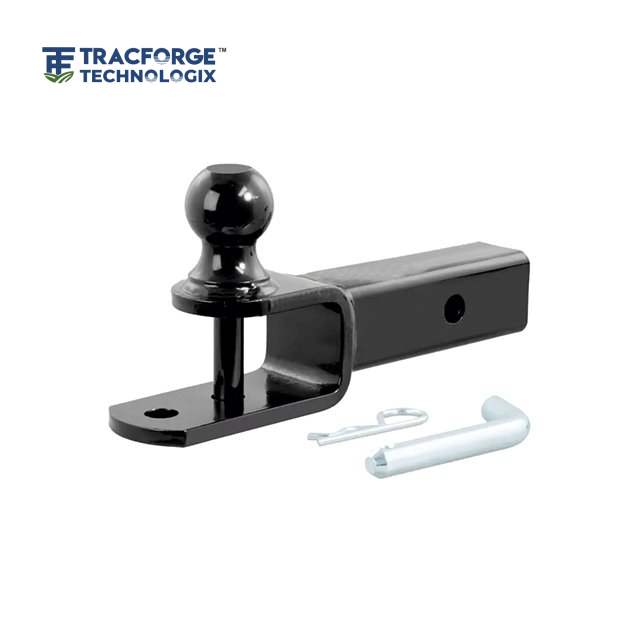 ATV ball mount with 2 ball technical drawing for OEM trailer coupling