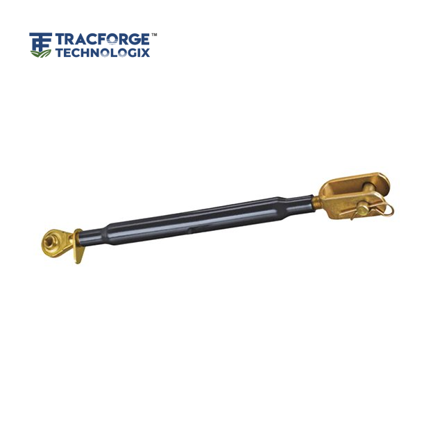 Adjustable tractor stabilizer turnbuckle assembly with clevis and eye end for OEM linkage systems