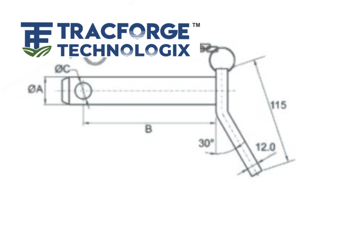 Bent Handle Hitch Pin dIGRAM