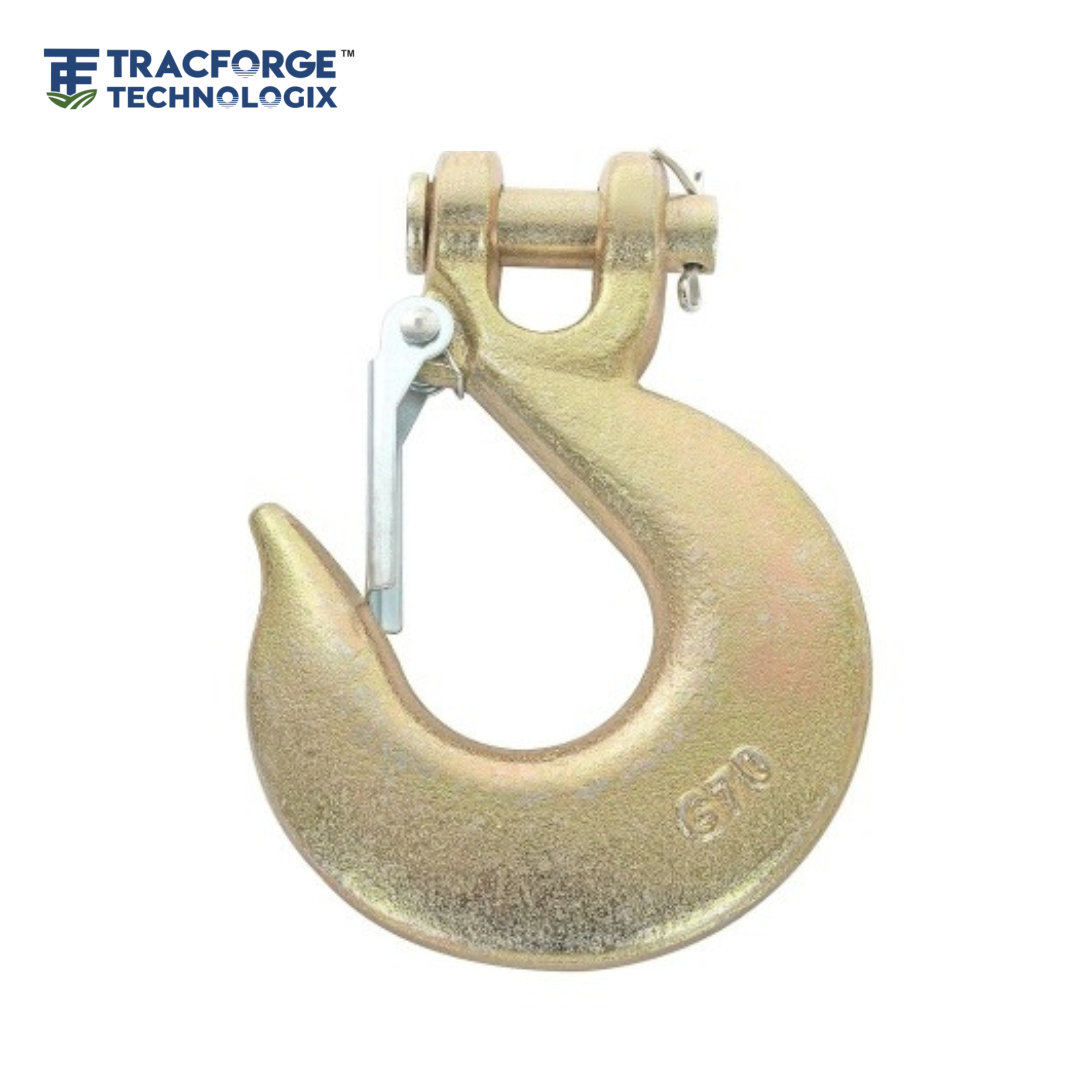 Clevis hook 1/2 inch used for heavy-duty mechanical linkage in industrial and agricultural equipment