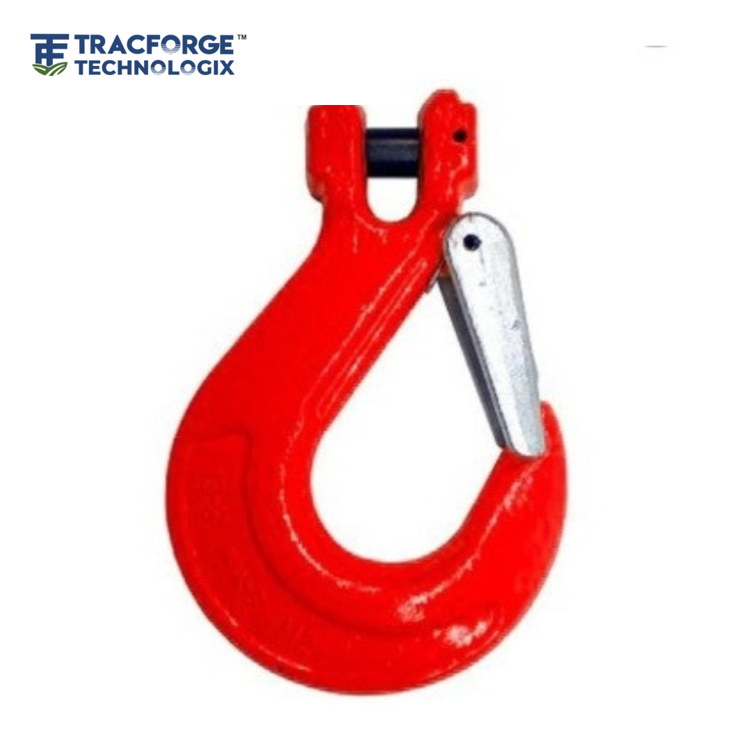 Clevis hook 7/8 inch forged steel used for heavy-duty industrial and agricultural load securing