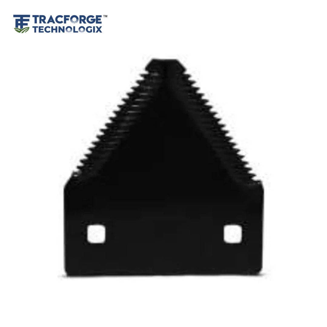 Cutting and actuator blades technical drawing for agricultural machinery