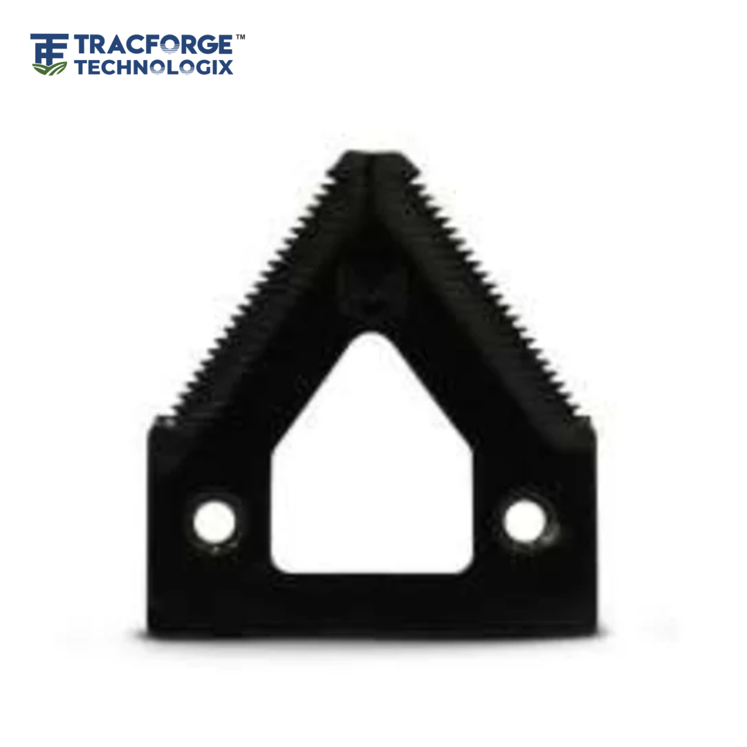 Cutting blade square hole fine tooth technical drawing for agricultural machinery