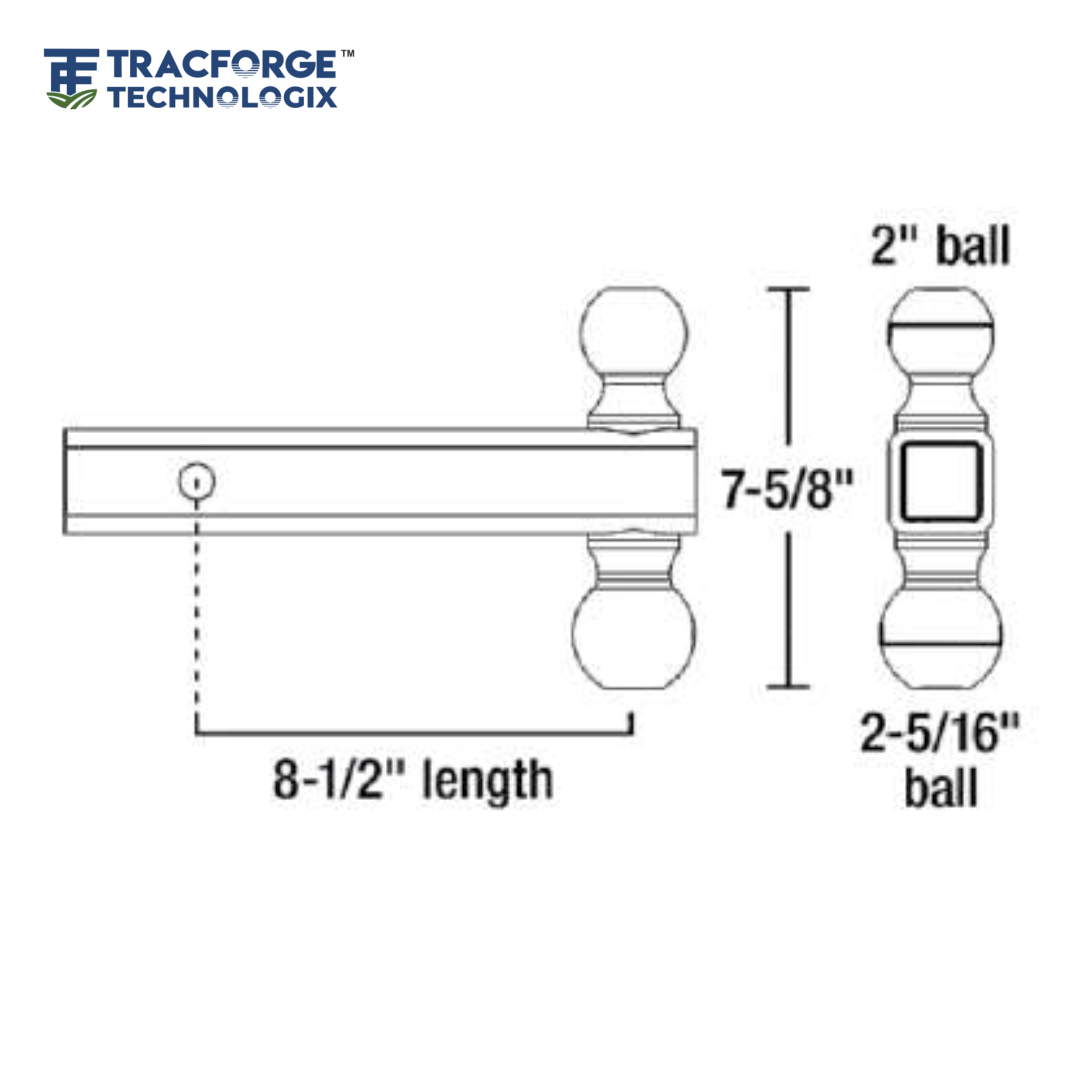 Double Welded Ball Mount - Digram