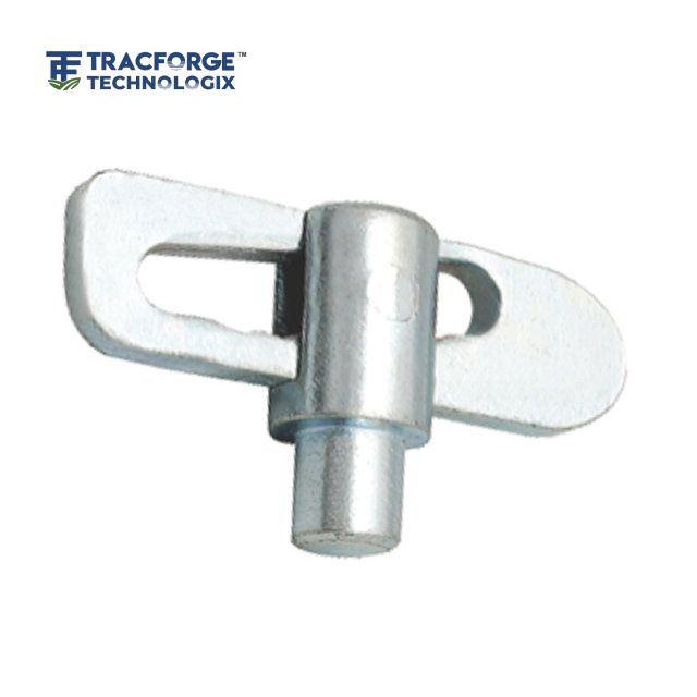 Drop lock pin weld on type heavy duty OEM component for trailer gates and agricultural equipment
