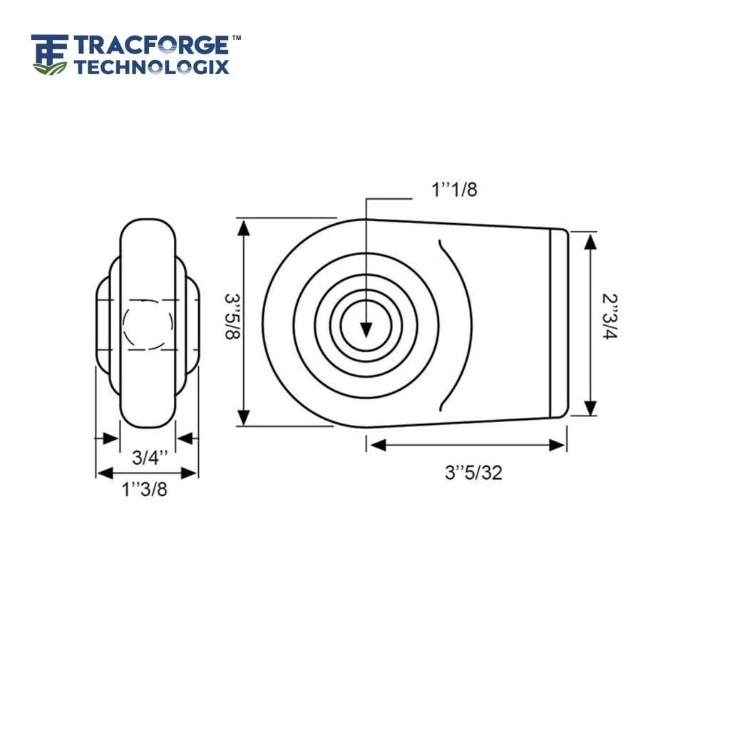 Technical drawing of weld on end showing dimensions and weld configuration