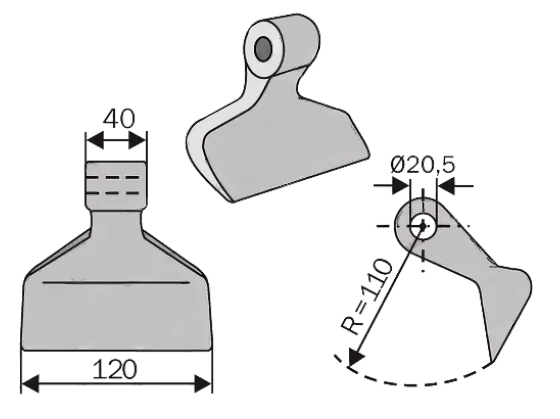 Hammer Blades RM 04 - Digram