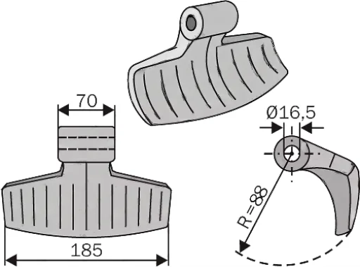 Hammer Blades RM 05 - digram