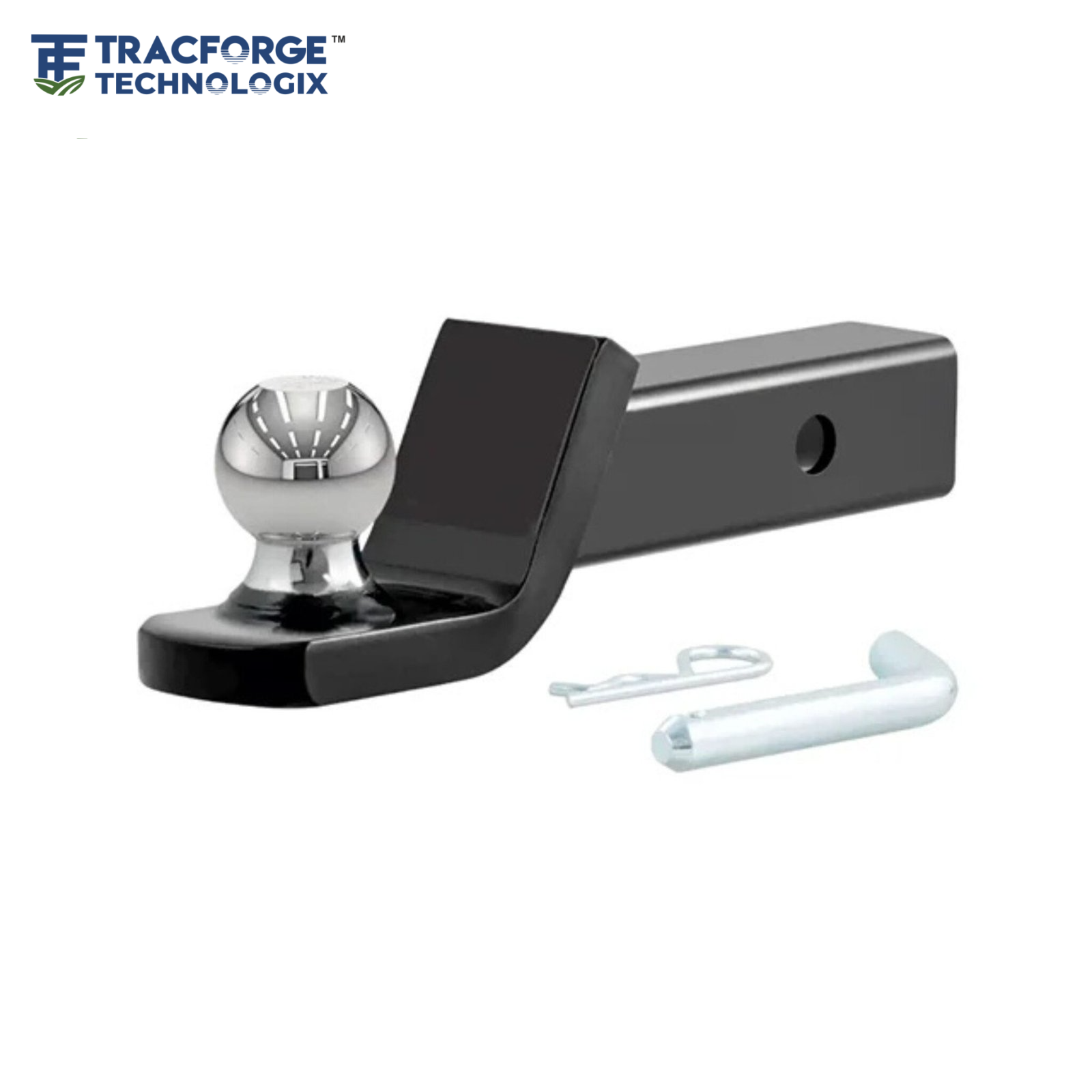 hitch ball mount with welded ball for trailer towing applications