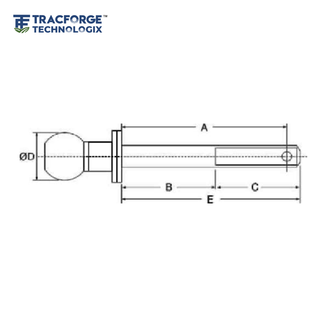 Hitch Ball with chain digram