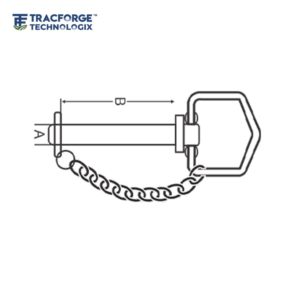 Hitch pin with chain and linch pin heavy duty OEM tractor hitch component for agricultural equipment