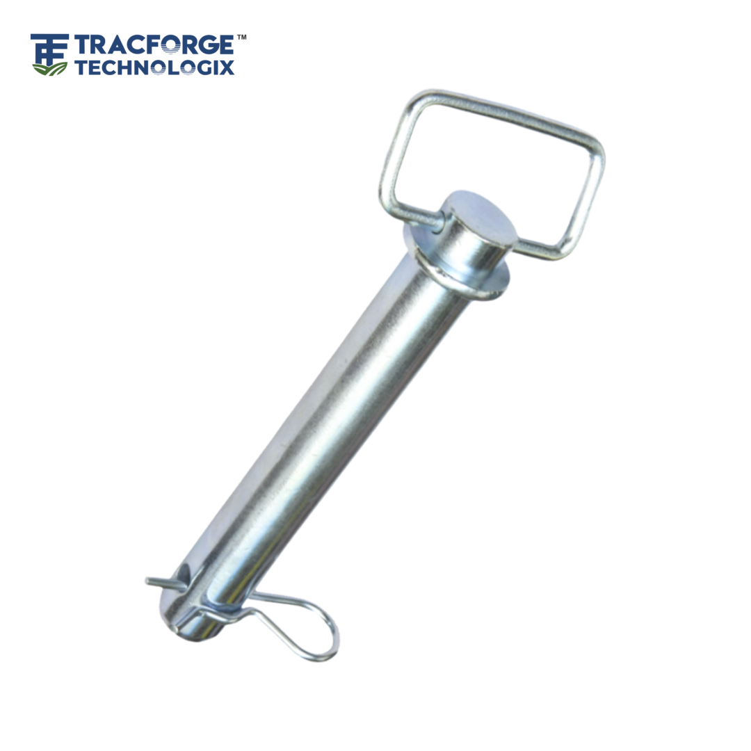 hitch pin square handle with r pin for agricultural and trailer hitch use