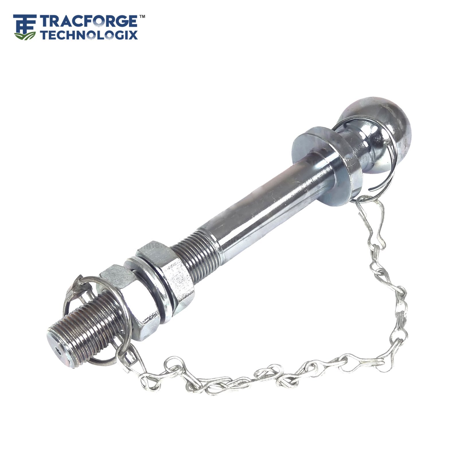 Long hitch ball with chain and linch pin OEM agricultural component for tractor towing