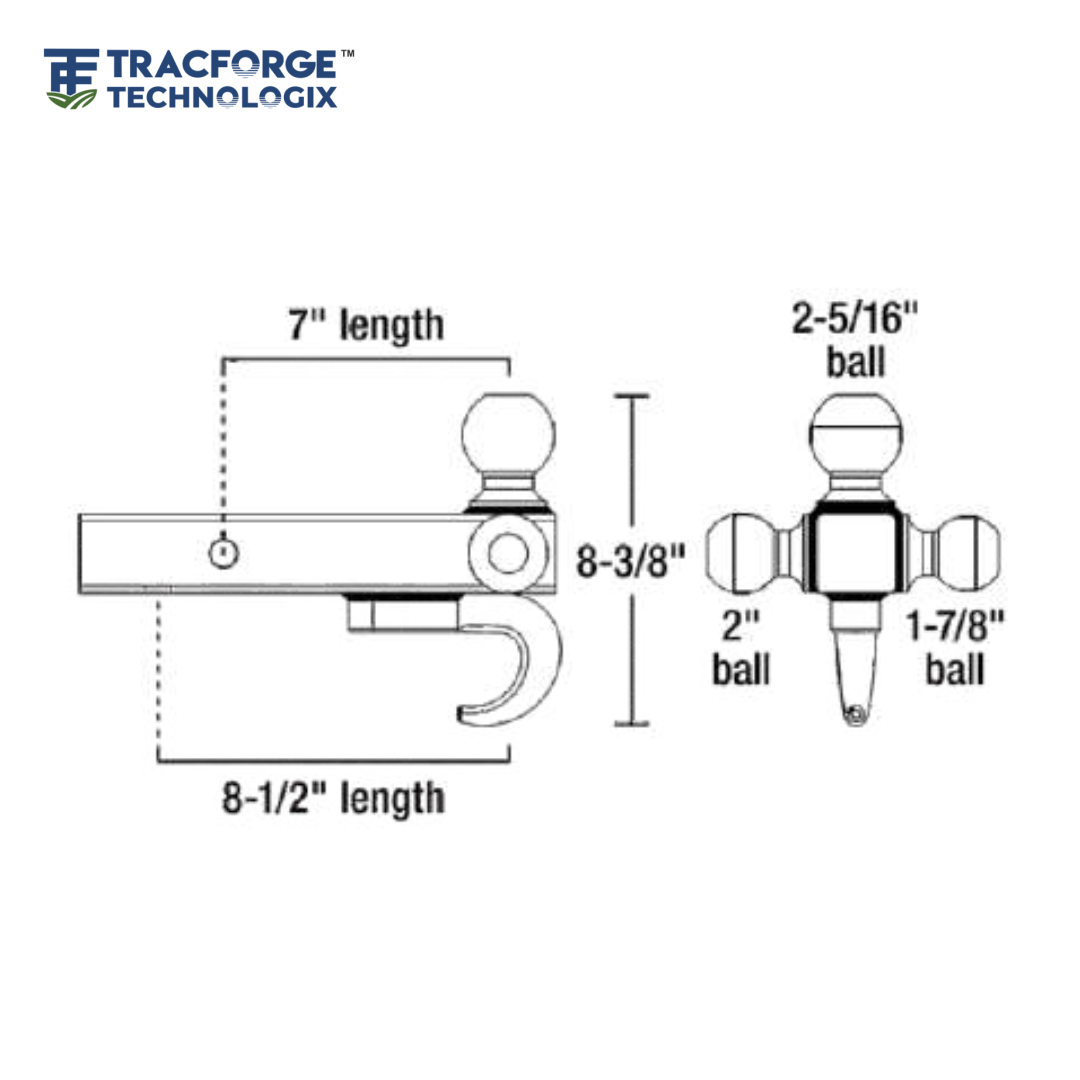 Multi Ball Mount with Hook - Digram