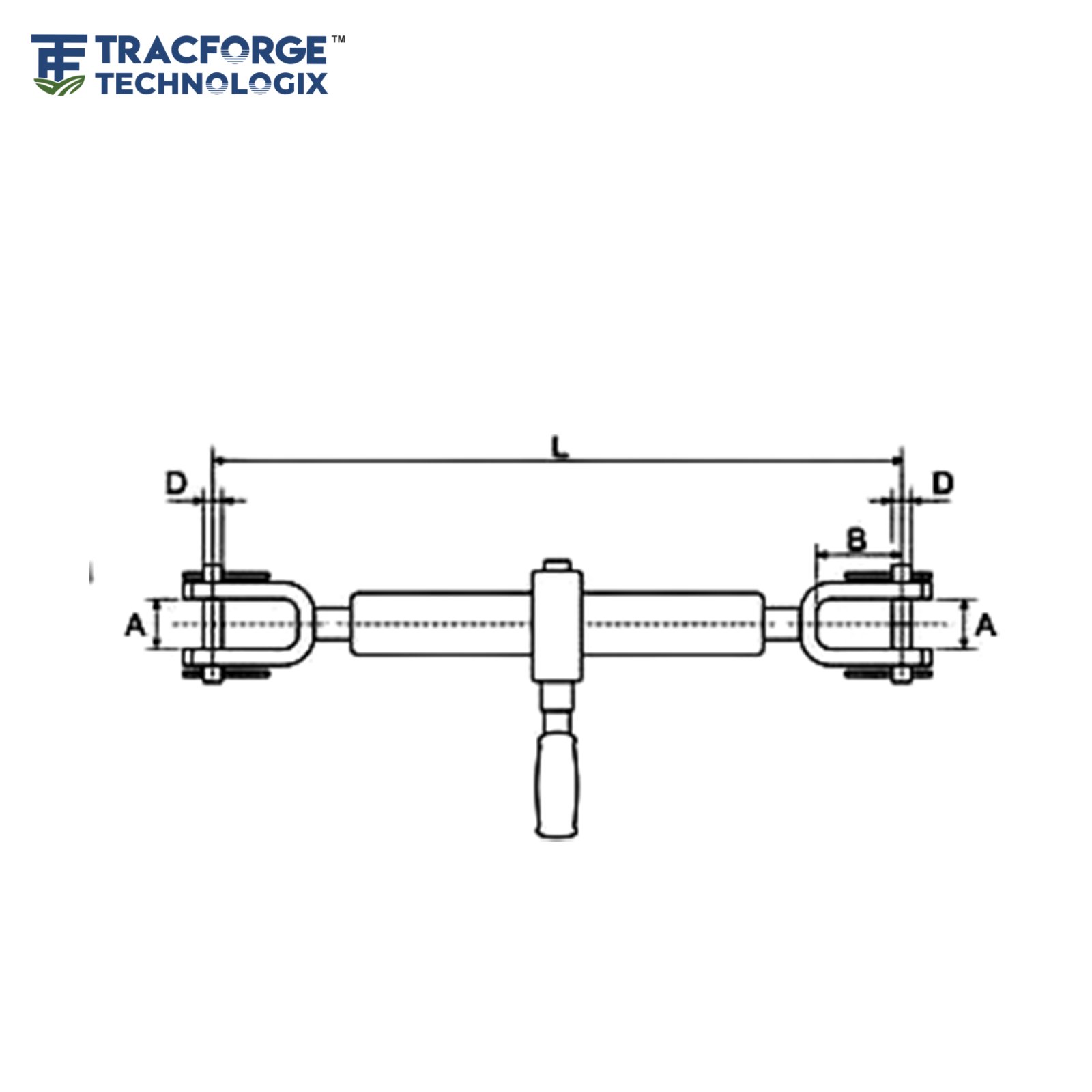 Technical drawing of ratchet jack showing dimensions and lifting mechanism