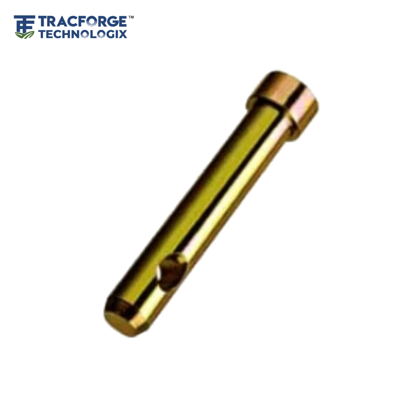 Round head top link pin used in tractor three-point linkage systems