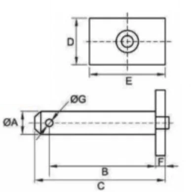 Square Head Pins Digram