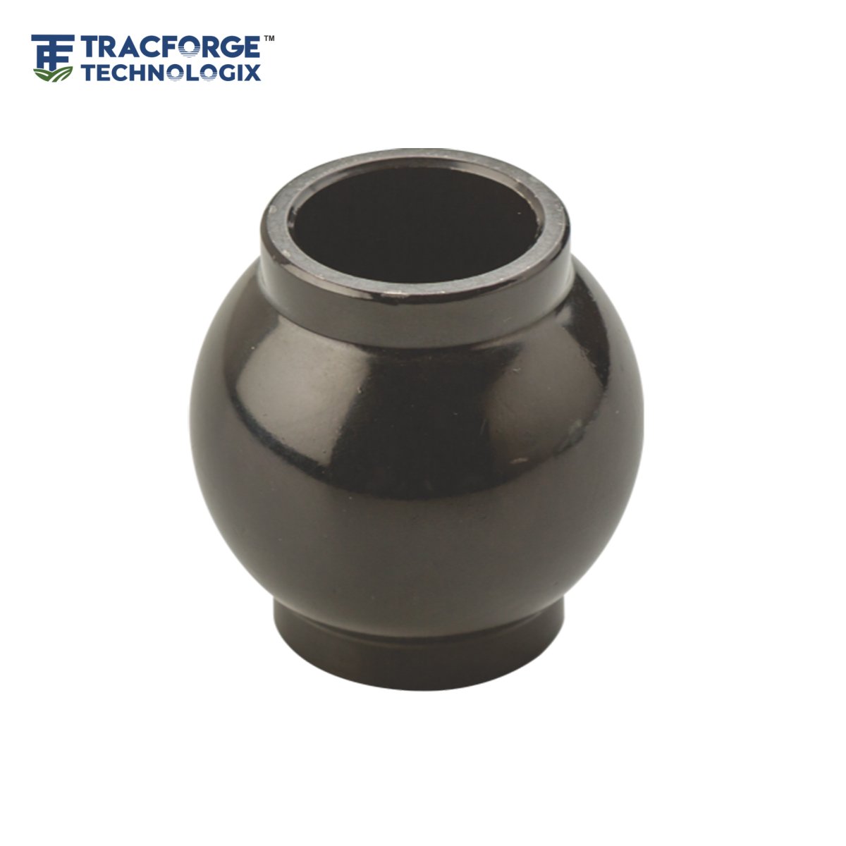 Top link ball used in tractor three-point linkage systems for secure agricultural implement connection.